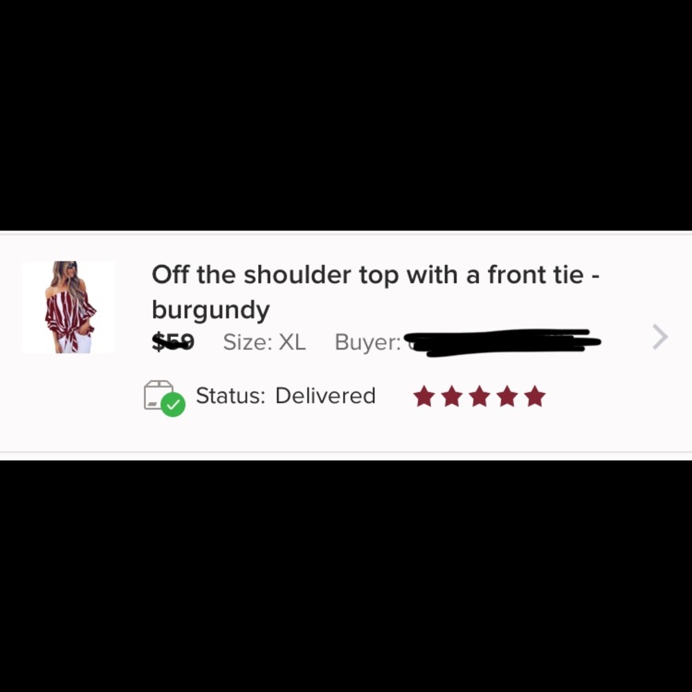 Final SALE🌴Off the shoulder top with a front tie - Picture 3 of 11